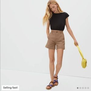 Everlane Way High Canvas Short Ash Brown